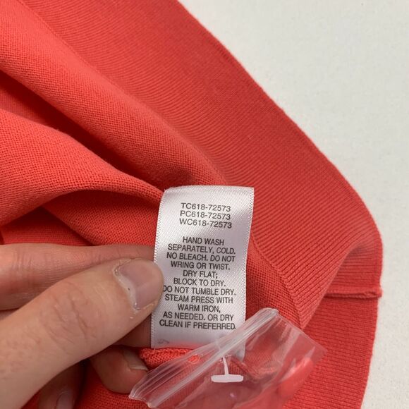 Pendleton Silk Blend Cardigan Womens Plus 1X Coral Long Sleeve Button Up Sweater - Picture 11 of 13